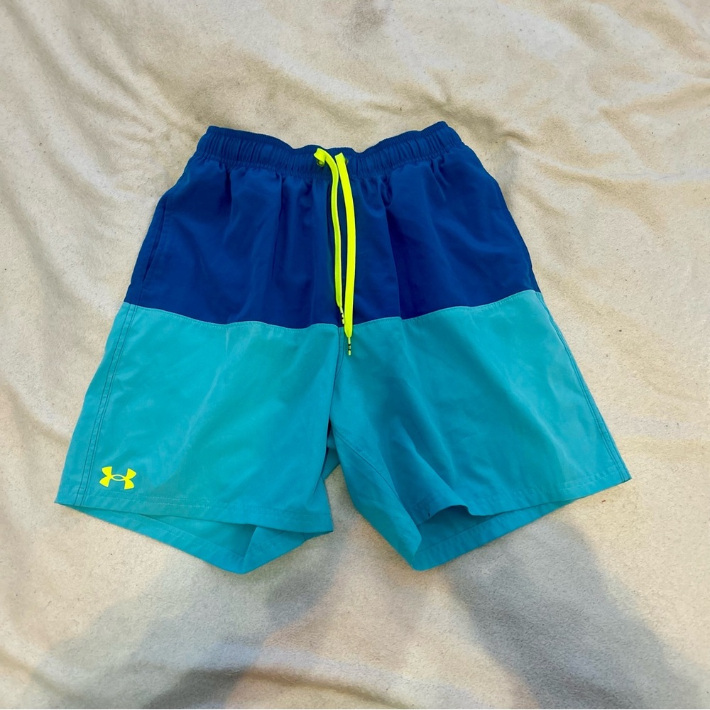Under Armour Men's Swim Trunks in Navy and Teal